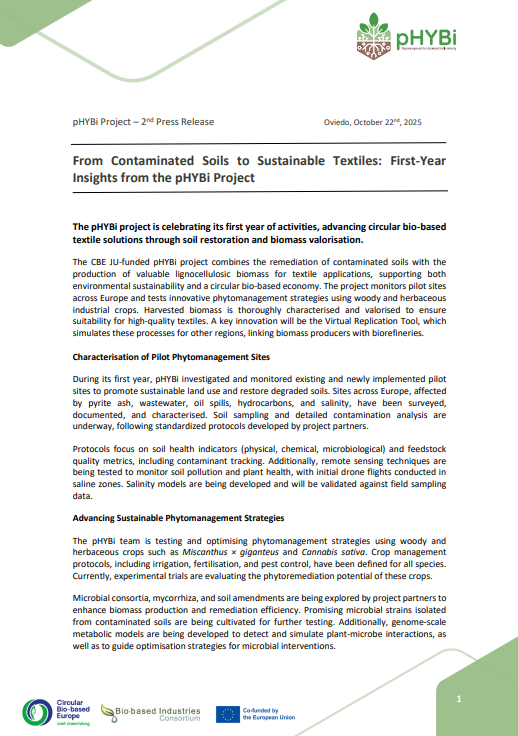 Press Release one year of pHYBi